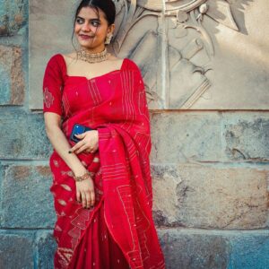 Marigold Banarasi Silk